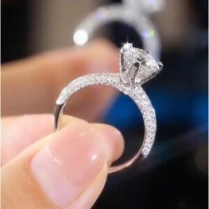 Diamond Moissanite Ring 925